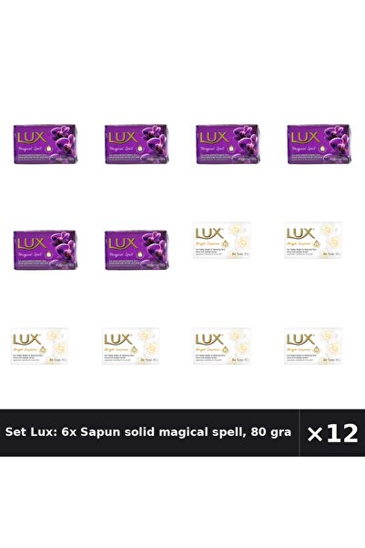 LUX Set Lux: 6x Săpun solid magic, 80 grame + Săpun solid Bright Impress, 80 ...
