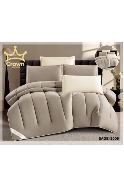 ROSHAN Summer Plain Double-Sided Filling Fixed Quilt - 6 Pieces - 140*200 - M...