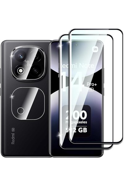 GENERAL [عبوة 2+2] واقي شاشة لهاتف شاومي ريدمي نوت 14 برو+ 5G/ريدمي نوت 14 بر...
