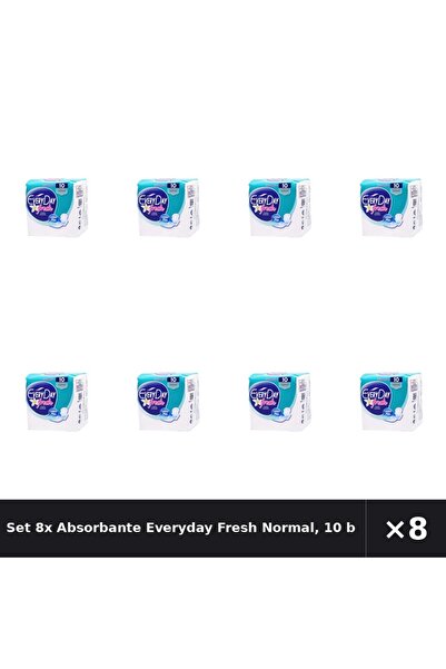 EveryDay Set 8x Absorbante Fresh Normal, 10 bucăți