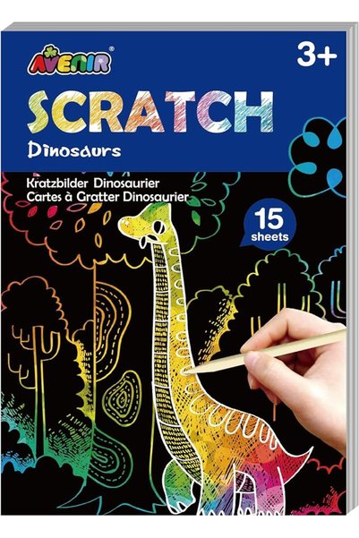Avenir Kids Avenir's Mini Scratch Book Dinosaurs is an engaging activity book...