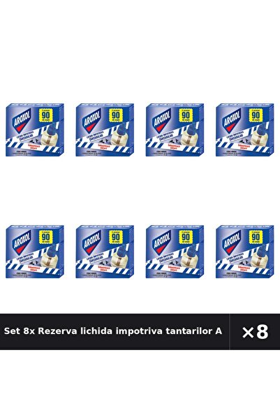 Aroxol Set 8x Rezerva lichida impotriva tantarilor Aroxol, 2x45 nopti