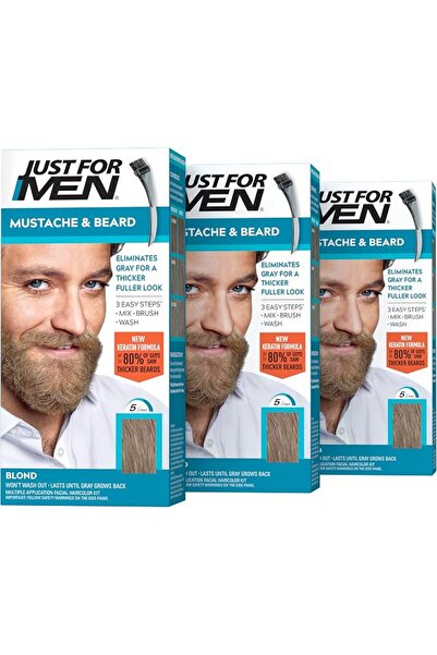 Just For Men Mustache & Beard, Beard Dye for Men with Brush Included for Easy...