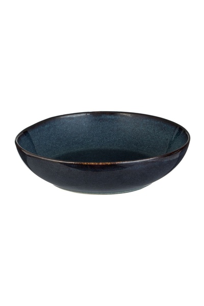 OEM Bol albastru negru "Glaze" Ceramic 1.8L – volum practic pentru salate și ...