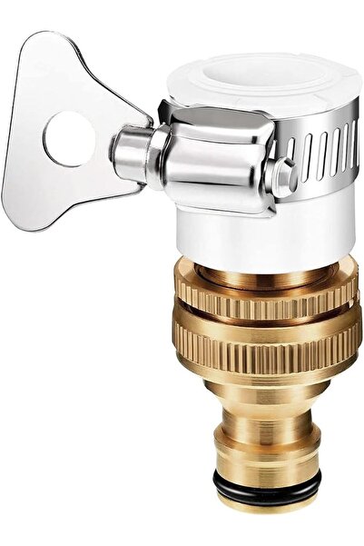 HASTHIP ® 2 in 1 Universal Brass Tap Connector Set - Quick Release Hose Coupl...