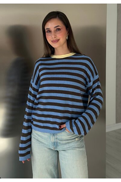 CADDELAMODA Striped Thin Sweater
