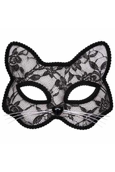MASHASHOP Masca de pisică din dantelă pentru copii, accesoriu pentru Hallowee...