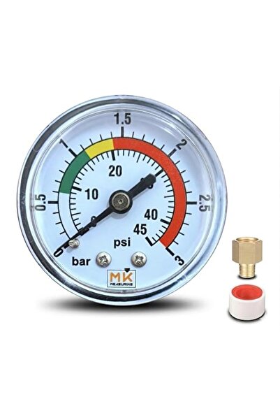 MKESSHOP مقياس ضغط فلتر حمام السباحة 0-3 بار / 45 رطل/بوصة مربعة، قرص 2 بوصة،...