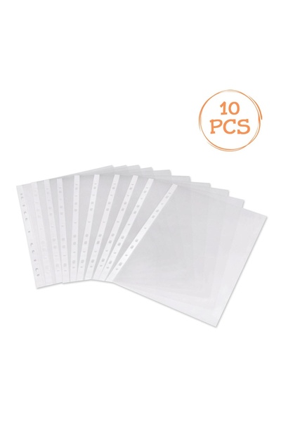 OEM Set Folii Transparente de Protectie Documente A4 cu Margine Alba - 10 buc