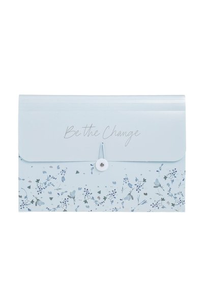 OEM Servieta cu 13 Compartimente Elastic si Capsa Bleu Floral 33,5x4x24cm