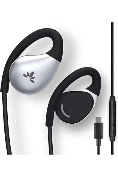 Avantree سماعات أذن سلكية USB-C مفتوحة الأذن مع ميكروفون وخطاف للأذن