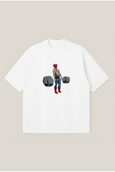 Moon Dancer Tricou unisex 100% bumbac, cu imprimeu Spider Gym, croială suprad...