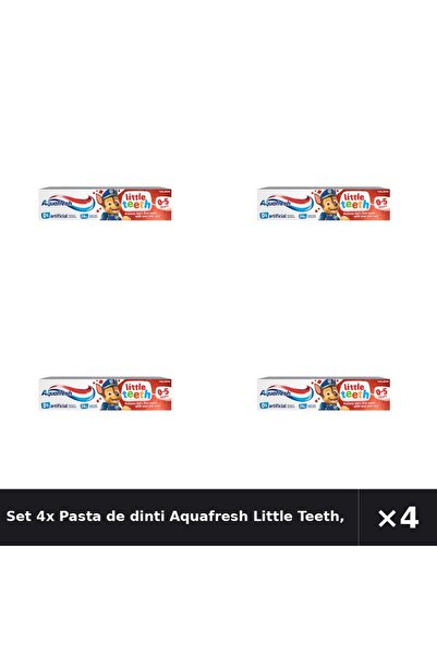 Aquafresh Set 4x Pastă de dinți Little Teeth, 50 ml