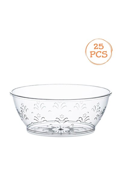OEM Set Boluri transparent cu Model Flori 180ml - 25buc – mai multe porții în...