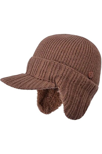 Generisch Winter Knitted Hat with Ear and Headwear and Heat Insulating Hat fo...