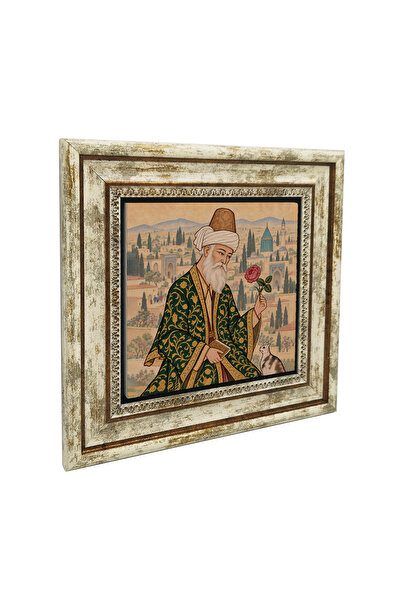 Sadrazam Tablou din piatră naturală imprimat Mevlana 25x25 1G-Mevlana1