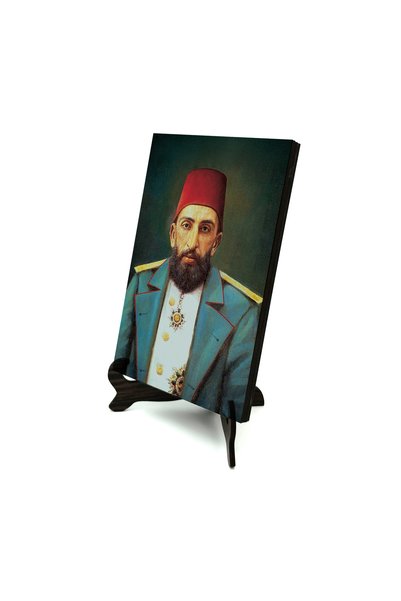 Sadrazam سلطان 2. طاولة خشبية مطبوعة بتصميم عبد الحميد هان 10x15 5G-AH2a