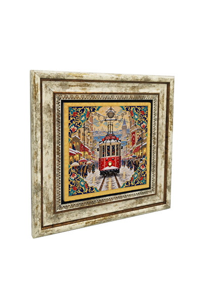 Sadrazam Nostalgična slika tramvaja od prirodnog kamena 25x25 1G-Taksim1
