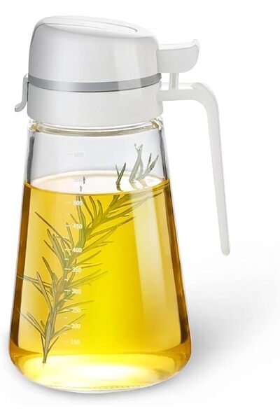 Tazweeq Olive Oil Dispenser Bottle, Auto Flip Lid Drip-Free Spout, Leakproof ...