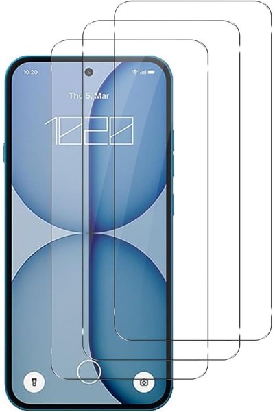 GENERAL Tempered Glass Screen Protector, 3‑Pack HD Clear Anti‑Scratch Protect...