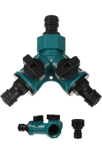 EXCEFORE 2-Way Garden Hose Connector, Y-Splitter with Individual On/Off Valve...