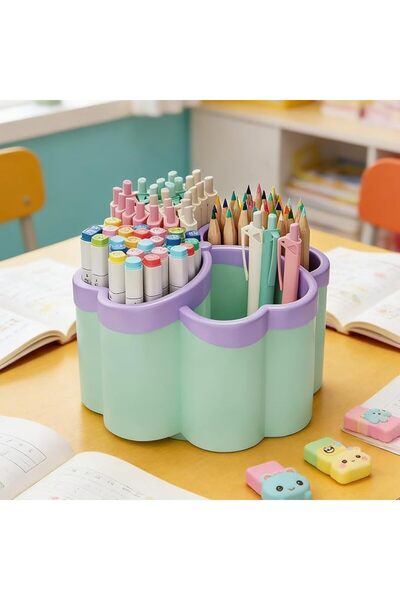 GENERAL 360°Rotating Pencil Pen Holder for Desk,Pen Organizer with 4 Slots, L...