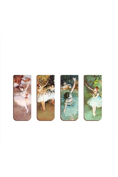 TERRIFI Degas Dance Magnetic Bookmarks, 4PCS Ballet Art Page Markers with Ele...