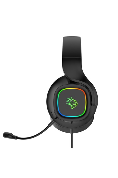 Porodo Gaming RGB Headphone with Detachable Microphone - Black