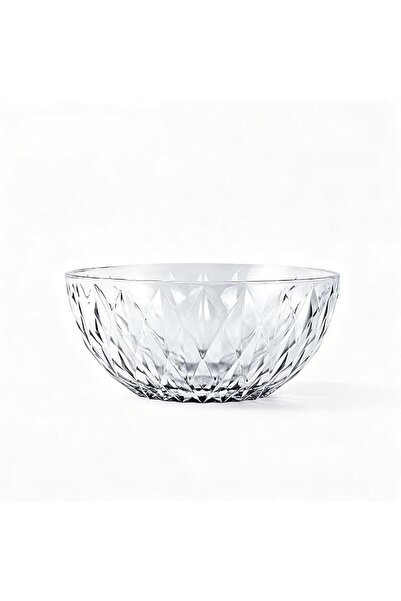 Sweet seven Clear Glass Serving Bowl, 15cm Diameter and 6.5cm Tall, Durable D...