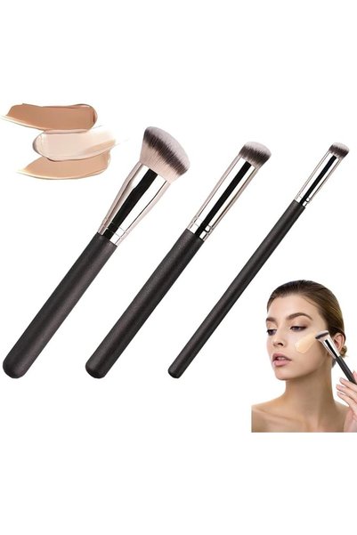 lunirawear مجموعة فرش مكياج مكونة من 3 قطع، فرش تجميل اصطناعية عالية الجودة ل...