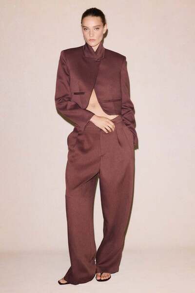H&M Viscose-blend twill trousers