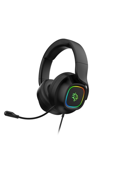 Porodo Gaming RGB Headphone with Detachable Microphone - Black