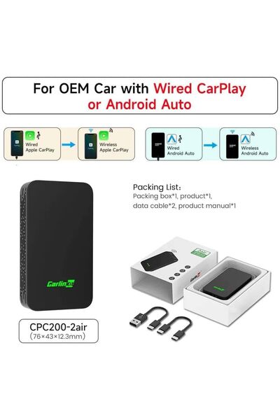carlinkit 5.0 CarPlay ve Android Auto Carplay ve Android Auto'lu otomobiller ...