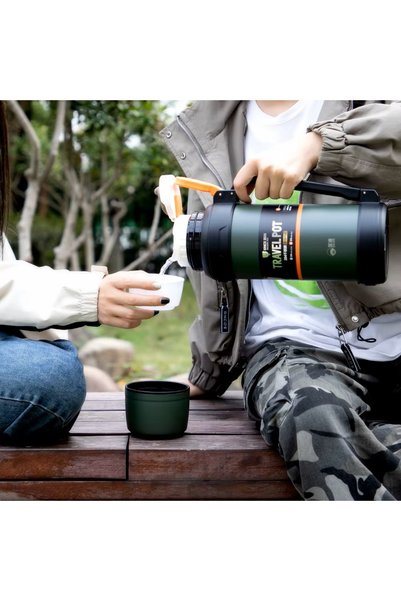 DKADI D.Kadı (9059) 2000 ml 48-Hour Hot and Cold Guaranteed Vacuum Stainless Steel Thermos for Family, Mountaineers, Sportsmen, and Camping