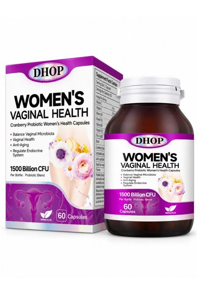 DHOP Cranberry Probiotic Supplement for Women, 60 Capsules, 1 Bottle