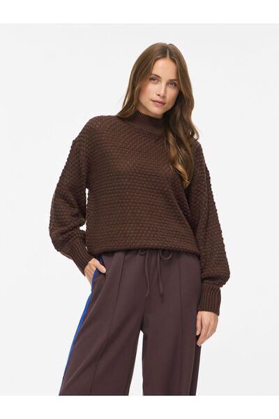 VILA Strickpullover VILIOMY Stehkragen