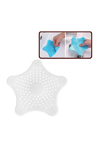 OEM Set 2 Site Sifon Stea Alb-Bleu 15,5 cm cu Ventuză, pentru Reținerea Părului