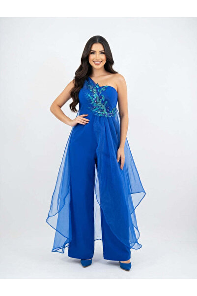 Bellissima Sapphire Dream One-Shoulder Jumpsuit