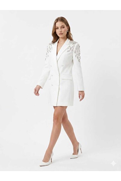 Bellissima Crystal Embellished Blazer Mini Dress