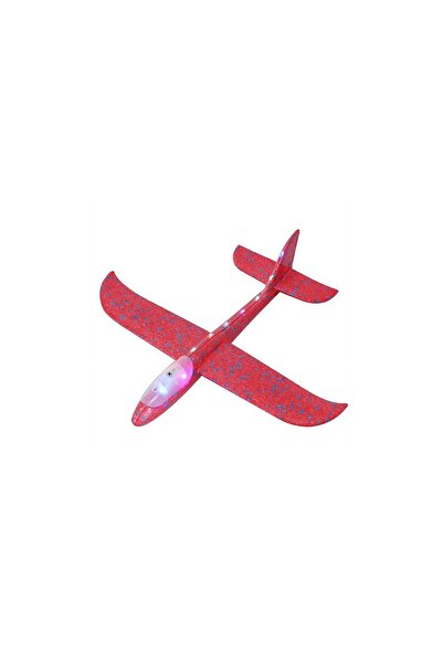 OEM Avion Planor, cu Lumini pe Toata Lungimea, din Poliester, 48 cm, Rosu, Po...