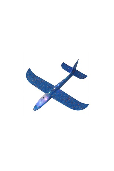 OEM Avion Planor, cu Lumini pe Toata Lungimea, din Poliester, 48 cm, Albastru...