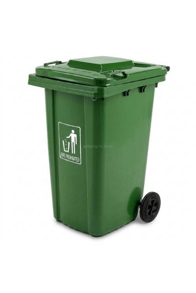 EK BINS Heavy Duty Wheeled Plastic Garbage Bin without Pedal Outdoor Trash Ca...