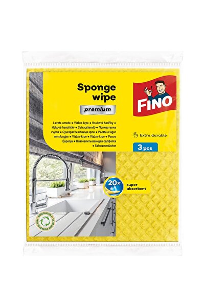 OEM FINO Premium wet wipe, yellow, 3 pieces