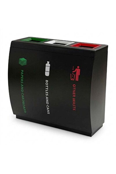 GATOR 3 Compartment Iron Recycling Bin with Galvanized Inner Buckets 3 x 90L ...