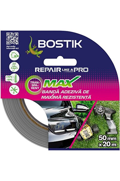 OEM Banda adeziva maxima rezistanta BOSTIK, 50mm x 20m, transparent