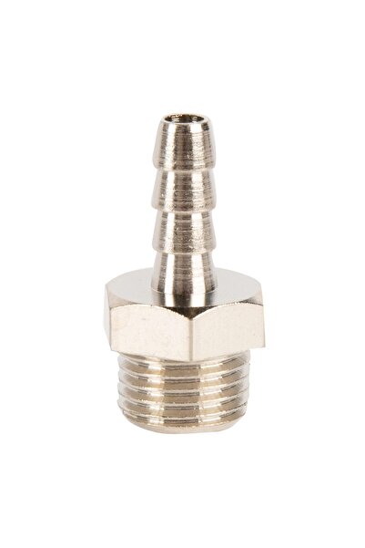 OEM SEA hose adapter, external thread, 1/4", 8mm, brass, silver