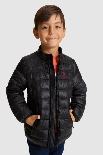 U.S. Polo Assn. Boy's Black Coat 50328231-Vr046