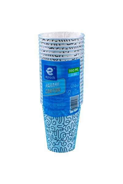 OEM EPACK cardboard cups, for hot/cold drinks, 350 ml, 20 pieces