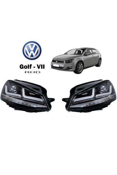Generic Brand Σετ Εμπρόσθιων Προβολέων για VW Golf VII (7) 12-17 DRL Πλήρες L...