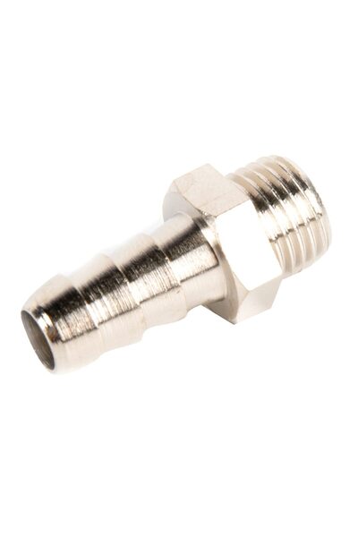 OEM Adaptor furtun SEA, filet exterior, 1/4", 10mm, alama, argintiu